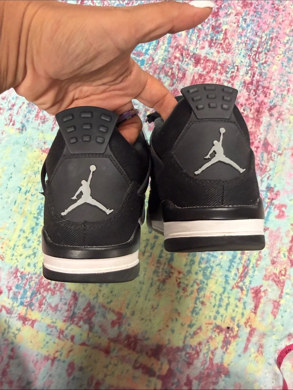 🦋Jordan Black with Grey Accent Retro Basketball Shoes
